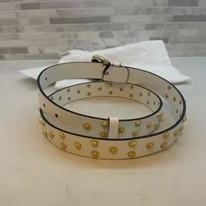 Versace DCDI015 DV3TNM MEDUSA STUD LEATHER Belt Versace Medusa Heritage studded leather belt Versace main image 4